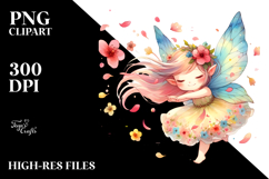 Colorful Watercolor Fairy with Wind Petals, 20 oz Tumbler Product Image 2