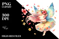 Colorful Watercolor Fairy with Wind Petals, 20 oz Tumbler Product Image 2