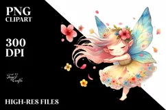 Colorful Fairy Wind Petals | Clipart Product Image 1