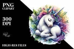 Vibrant Baby Unicorn PNG Product Image 1