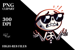 Goofy Cartoon Skeleton with Oversized Sunglasses, Product Image 2