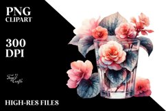 Abstract with Begonia | Clipart Product Image 1