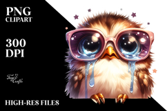 Cute Bird with Sunglasses PNG Product Image 2