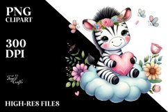 Boho Zebra Artwork, PNG Product Image 2