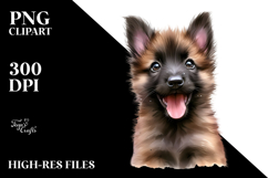 Watercolor Baby Malinois with Big Eyes, Transparent PNG Product Image 2
