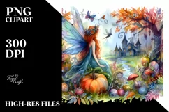 Simple Vibrant Fairy Halloween Clipart Product Image 3
