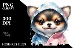 Expressive Chihuahua with Raincoat PNG Product Image 1