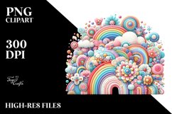 Colorful Pastel Rainbow | Clipart Product Image 3