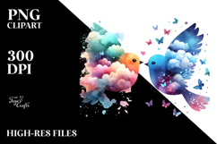 Colorful Bird Painting Sublimation PNG Product Image 2