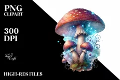 Detailed Magical Mushroom, PNG Product Image 1