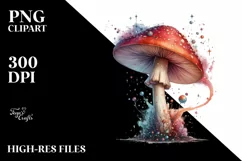 Detailed Magical Mushroom, Transparent PNG Product Image 1