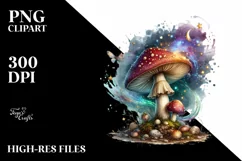 Detailed Magical Mushroom, Transparent PNG Product Image 1