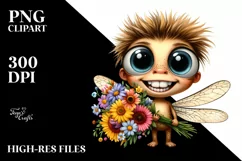 Baby Dragonfly Eyes Watercolor Clipart Product Image 1
