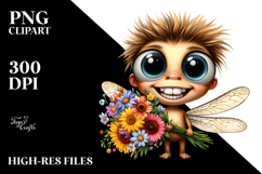 Baby Dragonfly Eyes Watercolor Clipart Product Image 2