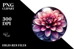 Glossy Dahlia | Clipart Product Image 3