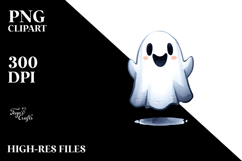 Simple Ghost Halloween Clipart, PNG Product Image 2
