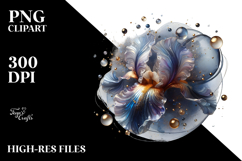 Abstract Glossy Iris PNG Product Image 2