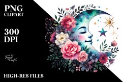 Digital Painting of Adorned Smiling Moon Product Image 2