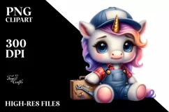 Pastel Baby Unicorn Mechanic Clipart Product Image 1