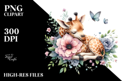 Whimsical Baby Giraffe PNG Product Image 2
