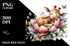 Whimsical Baby Giraffe PNG Product Image 2