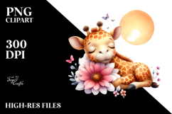 Whimsical Baby Giraffe PNG Product Image 2