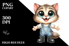 Proud Expressive Cat Boots Clipart Product Image 1