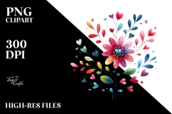 Simple Flower Hearts Digital Painting Product Image 2