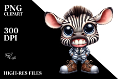 Baby Zebra Eyes Watercolor Clipart Product Image 2