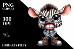 Baby Zebra Large Shoes Clipart Product Image 1