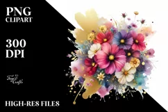 Vibrant Floral Bouquet | Clipart Product Image 3