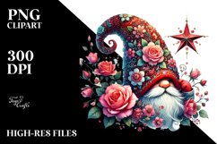 Valentines Gnome with Detailed Hat, Transparent PNG Product Image 2