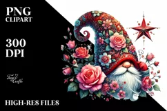 Valentines Gnome with Detailed Hat, Transparent PNG Product Image 2