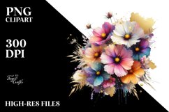 Vibrant Bouquet with Cosmos | Clipart Product Image 1