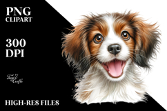Cute Watercolor Brittany Puppy PNG Product Image 2