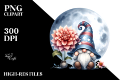 Cute Watercolor GNOME with Big Hat, Transparent PNG Product Image 2