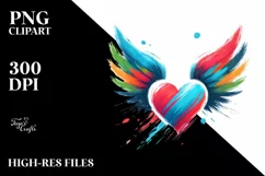 Simple Paintbrush Style Heart, High-Res PNG Product Image 2