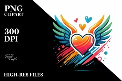 Simple Paintbrush Style Heart, High-Res PNG Product Image 2