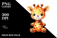 Colorful Baby Giraffe | Sublimation | Clipart Product Image 3