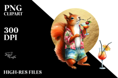 Funky Squirrel in Beachwear, High-Res PNG Product Image 2