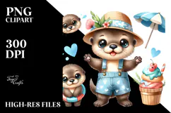 Excited Baby Macaw by the Beach | Clipart Product Image 2