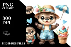 Excited Baby Macaw by the Beach | Clipart Product Image 1