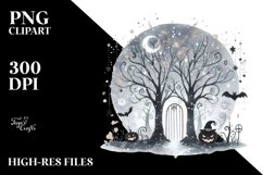 a Washed Watercolor Style Simplistic Halloween PNG Product Image 1