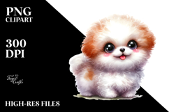 Watercolor Cute Bichpoo PNG Product Image 2