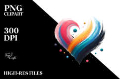 Paintbrush Style Heart, PNG Product Image 2