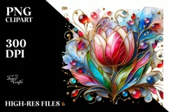 Watercolor Luxury Flower Splash Clipart Product Image 1
