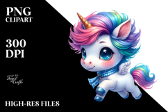 Running Baby Unicorn, PNG Product Image 2