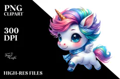 Running Baby Unicorn, PNG Product Image 2