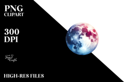 Vibrant Wimsical Moon Foliage Stars | Sublimation | Clipart Product Image 2