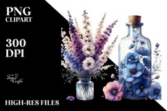 Abstract Bottle Delphinium Clipart Product Image 3